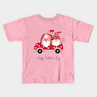 Valentine Gnomes in Car Kids T-Shirt